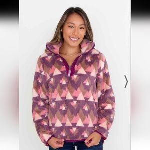 Simply Southern Y Neck Sherpa Pullover